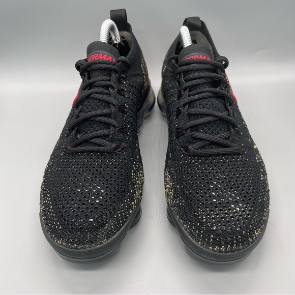 Nike Vapormax Flyknit 2 Cheetah Women’s Size 6.5 Black Red Lace Up Sneakers Shoe - Picture 3 of 11